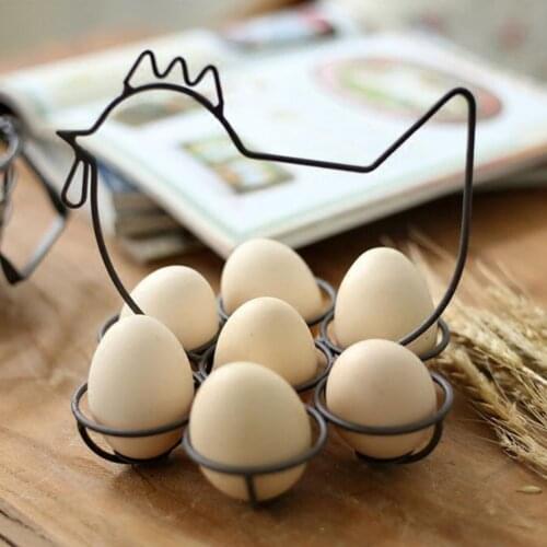 Country Farm Style Egg Storage Rack Decorative 7 Eggs Storage Basket Display Tray For Home Eggs Storage And Decor