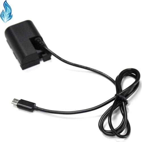 Type-C 9V 2A Fully Decoded DR-E6 DRE6 Dummy Battery for Canon Cameras EOS 5D2 5D3 5D4 5DS 5DSR 6D 6D2 7D 7D2 60D 60Da 70D 80D