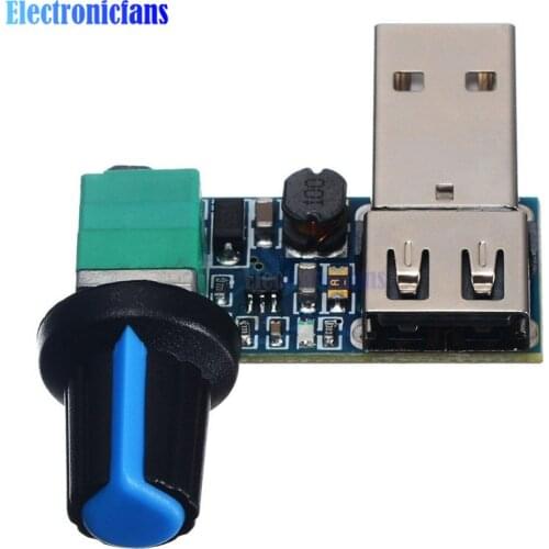 5V to 12V Micro USB Fan Stepless Speed Controller Regulator with Switch Speed Module Fan Governor Volume Male Female USB Adapter