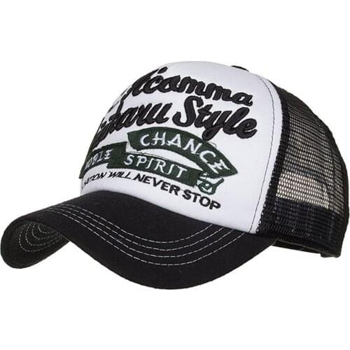 Unisex Breathable Baseball Caps Comfy Letter Embroidered Mesh Cap Summer Climbing Cycling Sun Protection Visors Hat Flat Gorras