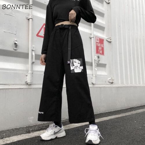 High Waist Pants Women Loose Streetwear Autumn Printing Trousers Personality Womens Plus Size Sweatpants Street Style Hot Sale