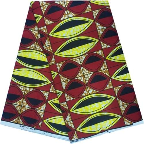 100%Cotton Real Wax Ankara Dye Fabric By The Yard Veritable Best Quality African Style Dress Material Fabrics For Sewing RV 604