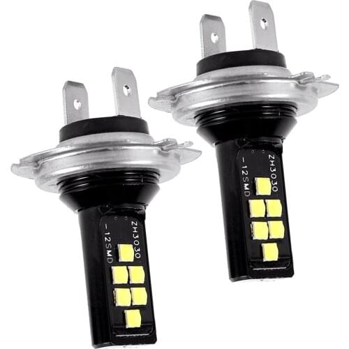 2PCS H7 LED Car Anti-fog Light Bulb 12W 6000K 1200LM Headlight Bulbs 12SMD 3030 Led Motorcycle Signal Lamp Car Accessories