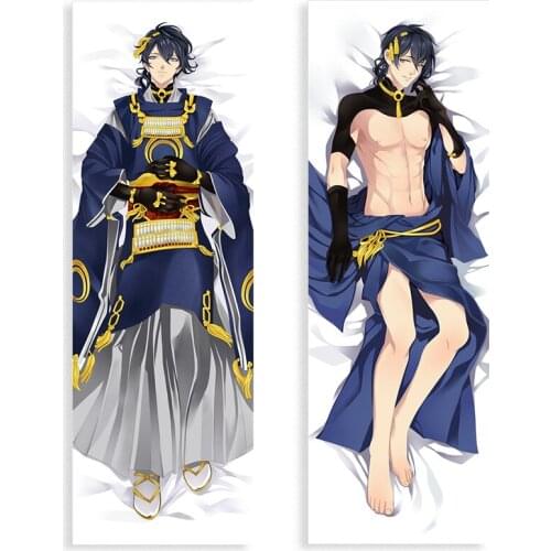 Anime Touken Ranbu Long Pillow Case Cosplay Mikazuki Munechika Cushion Cover Hugging Body Peach Skin Pillowcase fashion Printed