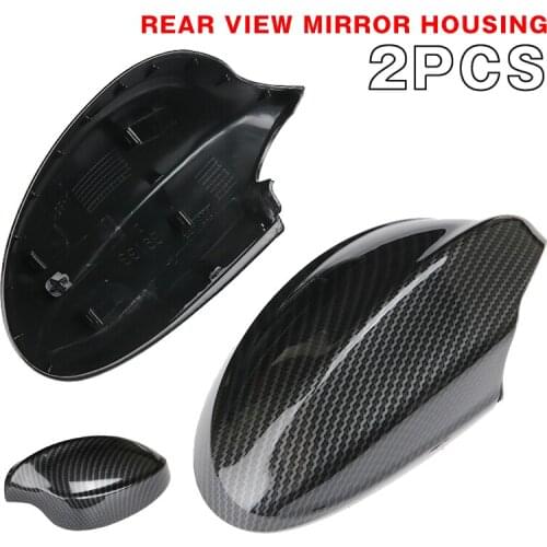 For BMW E90 E91 330i 335i 2005-2008 Rearview Mirror Cover Carbon Fiber Style Side Wing Rear View Mirror Case Cap