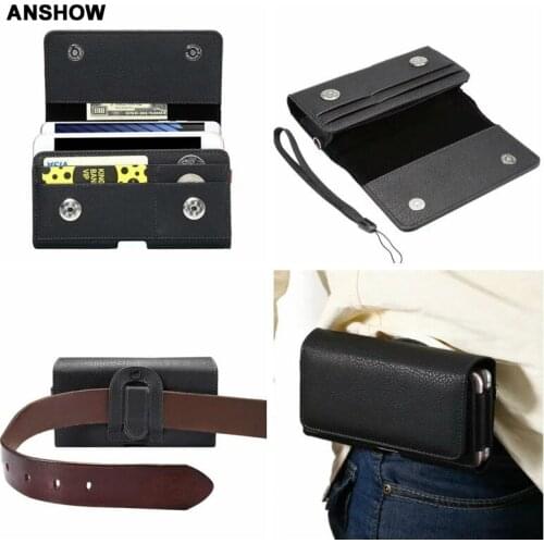 Universal+Two Phone Pouch+Horizontal Hip Holster Leather For Iphone XR XS MAX 8 7 Plus 6 5 S9 S8 6.0Inch Card Slot Clip Belt bag