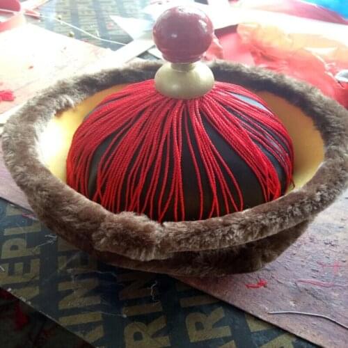 Childrens qing dynasty hats emperor hats kids prince cosplay headwear royal soldier cap halloween cosplay hat