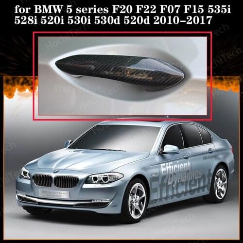 For BMW 5 series F20 F22 F07 F15 535i 528i 520i 2010-17 Car-Styling Exterior Door Handle Pull 100% Real Carbon Fiber Cover Decor