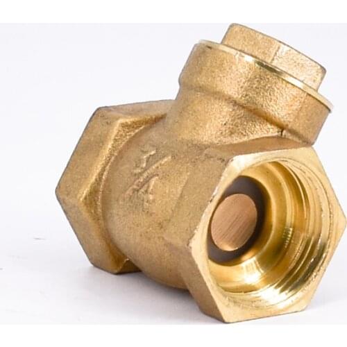 DN20 G3/4" BSPP Female Thread Brass Swing Check Valve One Way Thickneess 2.9mm Length 44mm