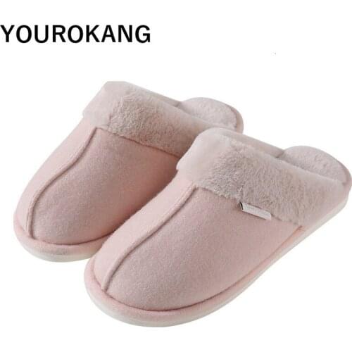 Home Slippers Unisex Winter Warm Men Shoes With Fur Soft Indoor Bedroom Floor Plush Flip Flops Lovers Cotton Slipper Hot Sale