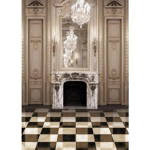 White Black Floor Fireplace Photography Backdrops Photo Props Studio Background 5x7ft