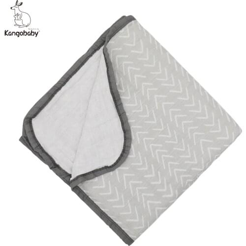 Kangobaby #4-Layer 120x120cm# 100% Cotton Super Soft Muslin Baby Bedding Blanket