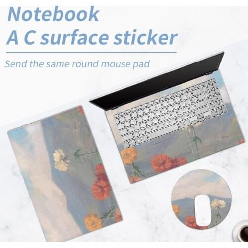 General Flower Cover Laptop Sticker PVC Two Sides Notebook Skin Simple Film 11 /12 /13 /14 /15 /17 Inch Laptop Custom Decal