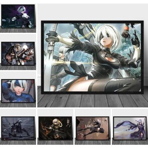 Wall Art Home Decor Painting HD Fight Game Anime Black Sexy Girl Print Modern Posters Canvas Cuadros Modular Picture For Gift