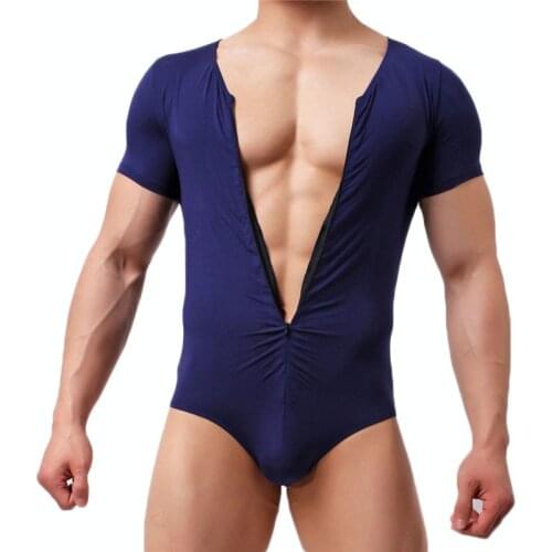 Slim Fitness Mens Jockstrap Bodysuit Body Shaper Bodybuilding Jumpsuit Romper Corset For Man Modal Boxer Slimming Underwear