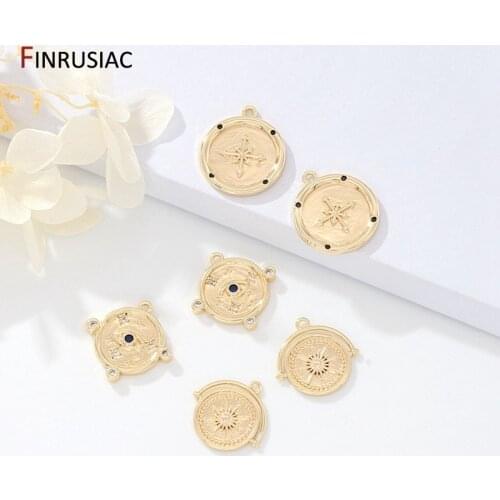 Wholesale Round Pendants Charms Accessories For Bracelets Necklaces Jewellery Making Parts