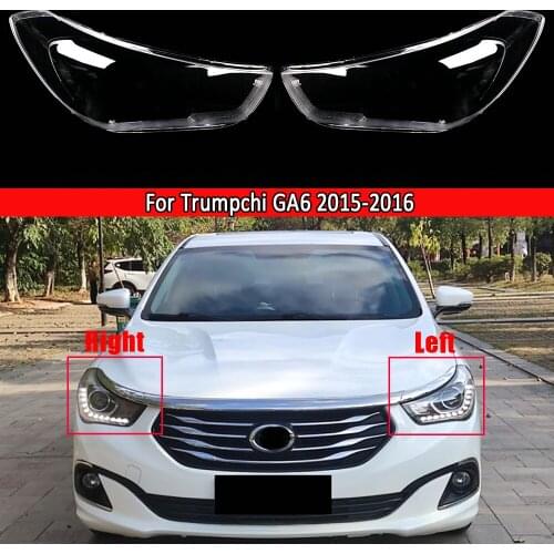 Front Lamp Shade Lamp Headlight Mask Headlights Shell Lampshade Cover Lens Glass Replacement For Trumpchi GA6 2015 2016