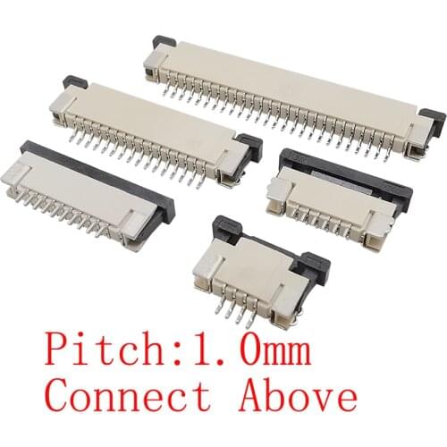 20Pcs 1mm Pitch FPC FFC Flat Cable Socket Connector FPC Connector 1.0mm Pitch Drawer type 6P 8P 10P 16P 18P 20P 26P 30P 32Pin