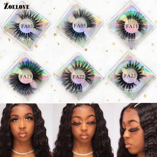 Fluffy Lashes Mink 25mm False Eyelashes Bulk Wispy Eye Lashes Wholesale Fake Eyelash Packaging Faux Cils Long Lash Vendors