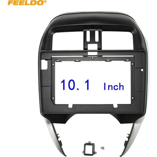 FEELDO Car 2Din Audio Face Plate Fascia Frame For Nissan Sunny 2019 LHD 10.1" Big Screen CD/DVD Player Panel Dash Mount Kit