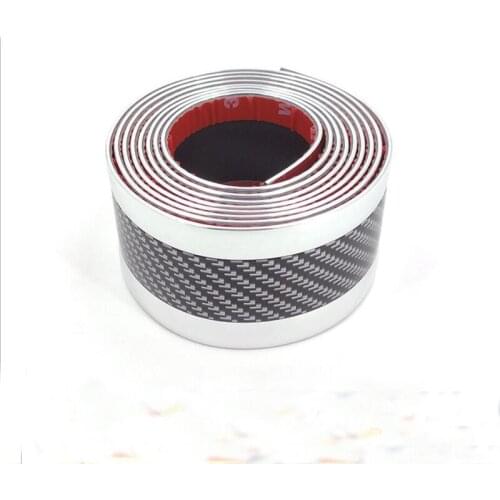 Car carbon fiber rubber decorative bumper trim strip carbon fiber door sill body bumper car sticker shape