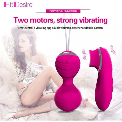 HitDesire Kegel Ball and Suction G Spot Vibrator Ben Wa Balls, Training for Bladder Control Pelvic Floor Exercises & Tightening