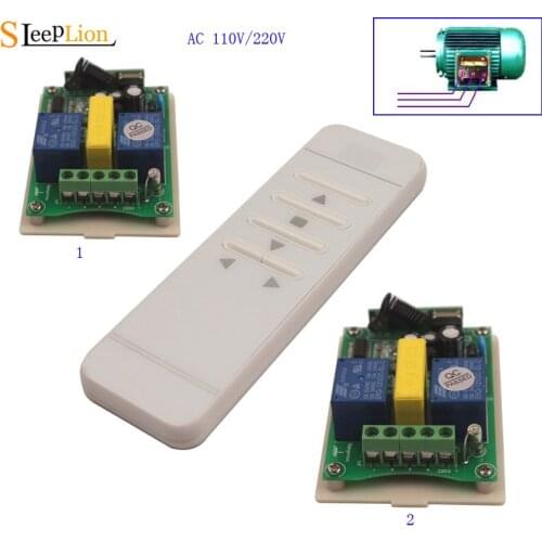 Sleeplion 220V 2CH RF Remote Control Switch Projection Screen Motor Garage Door Shutter 220V 2Channel Tubular Motor Switch Open