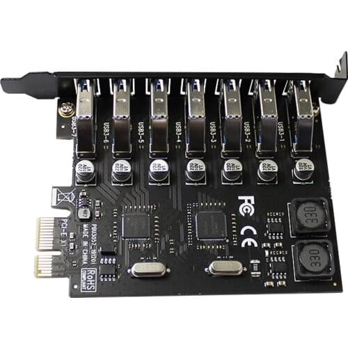 USB Hub PCI-E To Usb3.0 Express Card USB 3.0 PCI-E Expansion Adapter Riser Card External Controller PCI Express Card