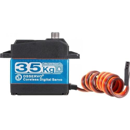 35KG Large Torque Waterproof Steering Gear Metal Cordless Digital Servo for Axial SCX10 RR10 RC Crawler Car Modification Part