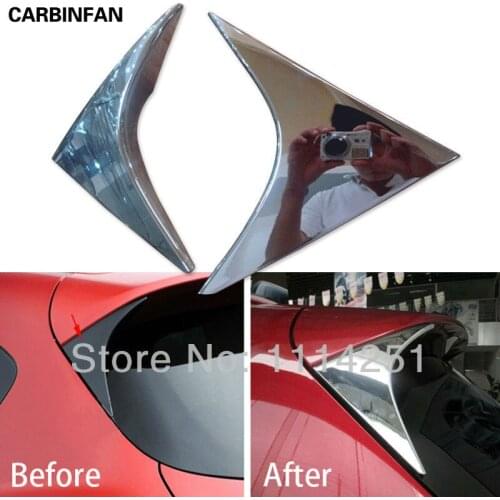 High Quality ABS Chrome Rear Spoiler Wing Side Triangle Cover Trim 2pcs/set For 12 13 Mazda CX-5 CX5 2012 2013