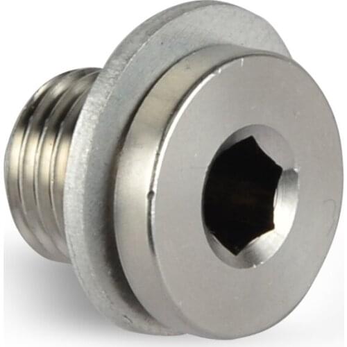 2Pcs M12 x 1.25mm Blanking Plug Oxygen Sensor Bung Plug Cap Gasket Stainless Steel