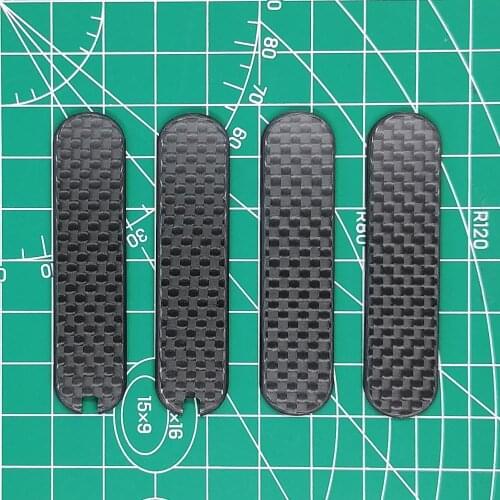 1 Pair DIY Carbon Fibre Handle Scales for 58 mm Victorinox Swiss Army Knife