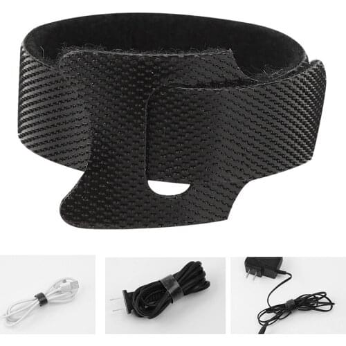 100pcs Cable Organizer Phone Cord Management Earphone Mouse Ties Wire Winder Protector Using High Quality Polyester Fabric