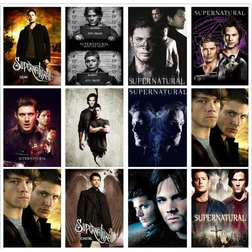 5D Diamond Painting Supernatural Movie Portrait Full Square/Round Drill Diamond Embroidery Set Cross Stitch Mosaic Decor Gift