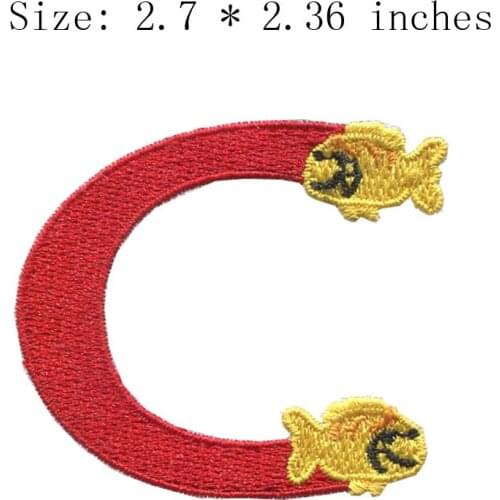 C letter 2.7"wide DIY font embroidery patch for Biker Vests/Rockers Biker Patches/Motor Sports Patches