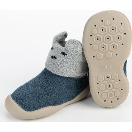 Baby Floor Shoes 1Pair Autumn Winter Infant Socks Rubber Non-slip Thickened Baby Floor Shoes First