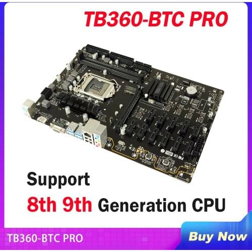 Mining Motherboard For BIOSTAR TB360-BTC PRO 12Video Card LGA 1151 DDR4 For BTC Miner Machine Bitcoin Mining