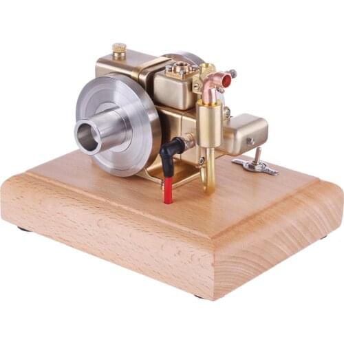 2.6cc Water-cooled Mini Gasoline Engine Model with Wooden Base As Personal Decoration Gift