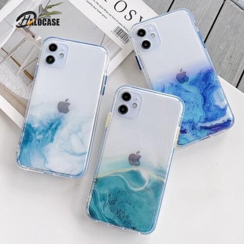 Fashion Luxury Marble Transparent Phone Case for Iphone 11 Pro Max XS X XR 7 8 Plus SE 2020 Soft Silicone Shockproof Cases Cover