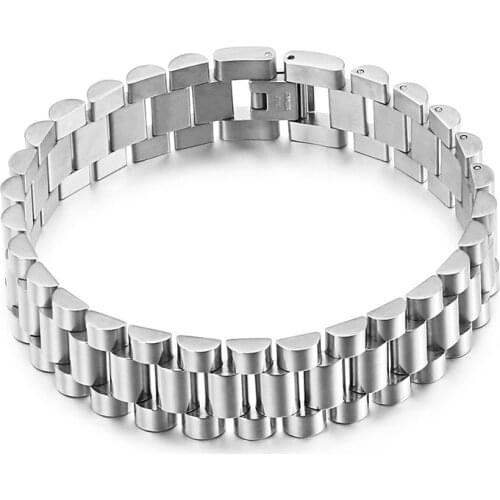 Fashion personality mens titanium steel watch bracelet trend punk style bracelet