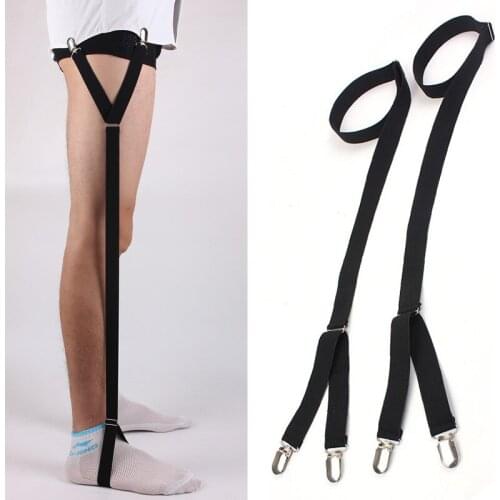 New Anti-slip Clip Design Shirt Stays Garter Suspenders Elastic Men Braces for Shirt Holder Adjustable Socks Fastener Garters