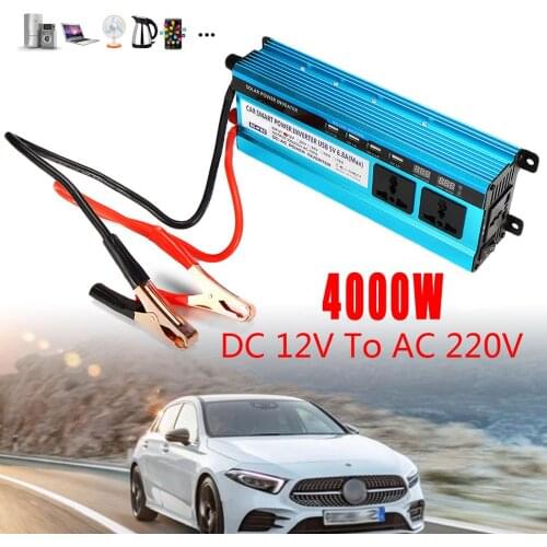 4000W Converter Solar Power Inverter DC 12V/24V to AC 220V Invertor