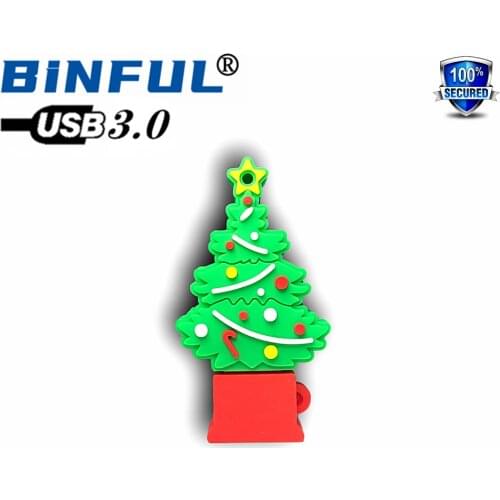 BINFUL Authentic USB 3.0 Red Christmas tree usb flash drive 4GB 8G 16G 32G 64G 128G 256GB pen drive usb memory stick u disk Gift