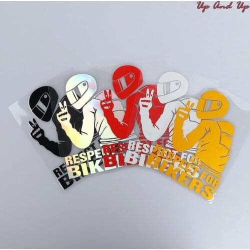 1pc/2pcs Respect Biker Sticker For On Car Motorcycle Vinyl 3D Stickers Motorcycle Vinyl 3D Stickers And Decals 15x11CM