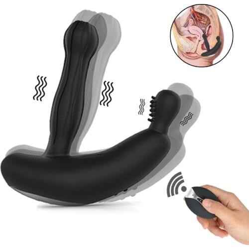 10 Frequency Dual Motor Charging Prostate Massage Vibrator G-Spot Stimulation Anal Vibrator Anal Orgasm Plug Adult Toys for Men