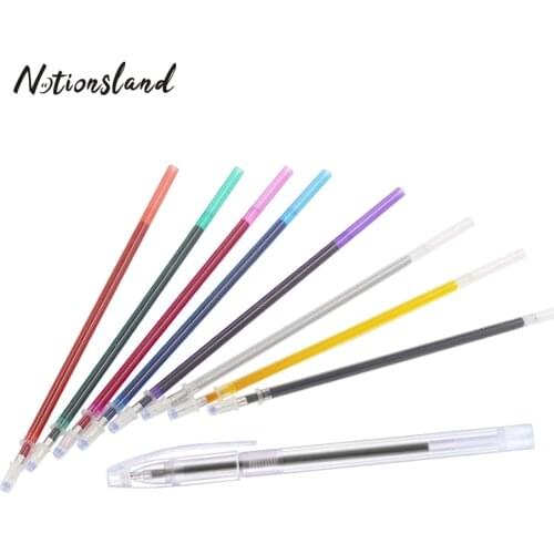 10pcs Stitch Markers Soluble Cross Stitch Water Erasable Pens Fabric Marking Pens Refill DIY Needlework Sewing Tools