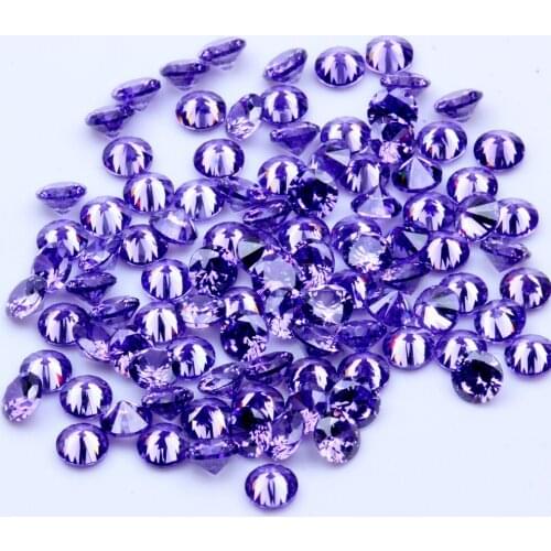1000pcs AAAAA+ 1mm-4mm Fushia CZ Stone Round Cut Beads Cubic Zirconia Synthetic Gems For DIY Craft 3D Jewelry Decorations