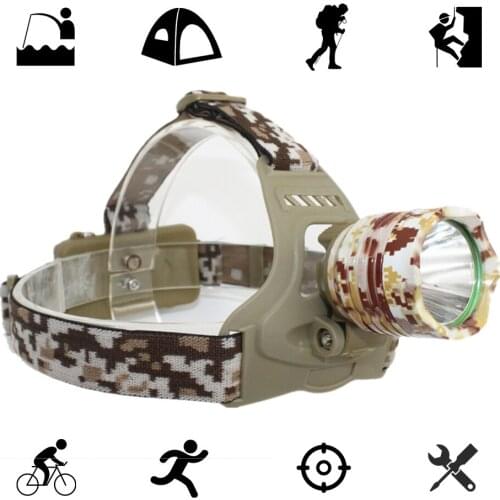 1200 Lumens XM-L T6 LED Camouflage Headlamp Headlight Head Torch Camping Lamp Light