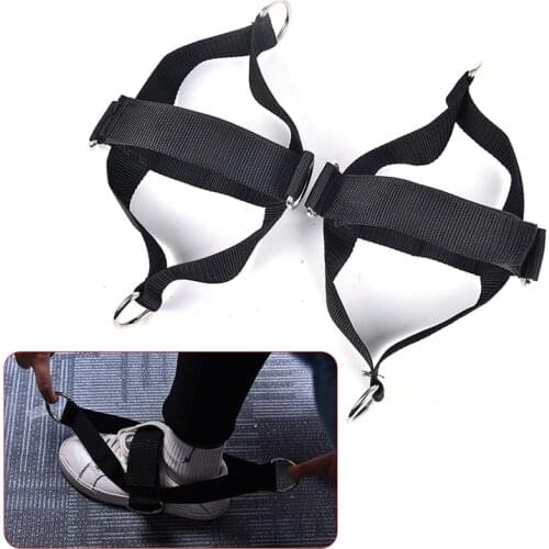4 D-Rings Ankle Strap for Cable Machines and Resistance Bands Women/Men Sizes Glute Leg Band for Fitness Gym Workout Stretching