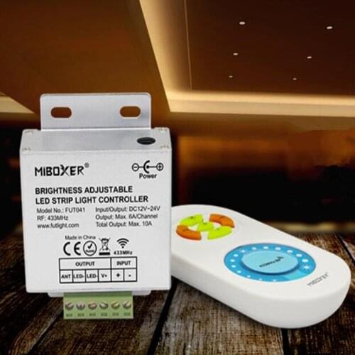 50pcs Mi boxer FUT041 DC12V DC24V 433MHz LED Strip Dimmer Brightness Dimmable for 5050 3528 single color led strip light tape